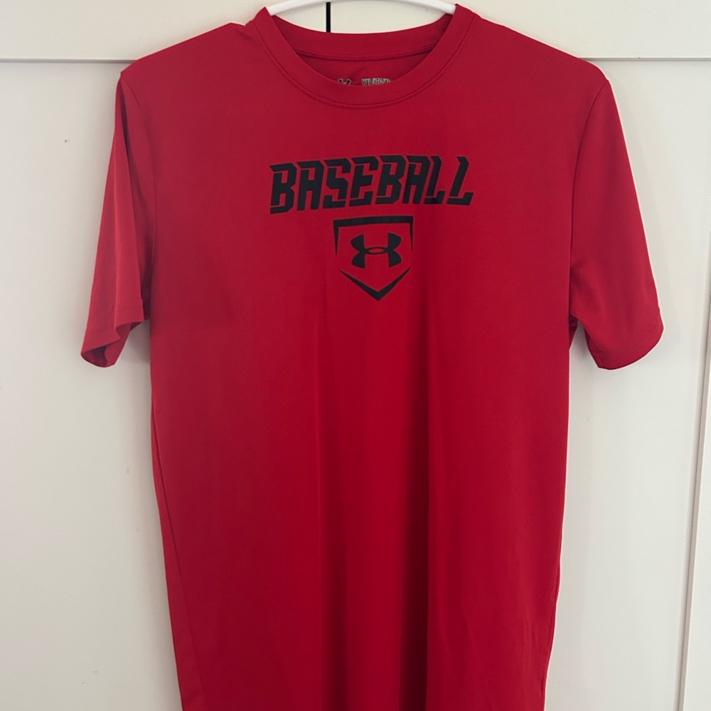 Under Armour Boy’s Red Short-Sleeve Baseball Graphic Tee